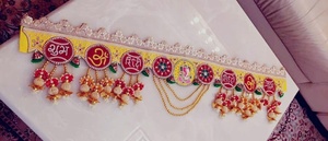 Shubh Labh <b>Door</b> Hanging Toran Bandarwal Traditional Multi Plastic <b>Beads</b> Handmade <b>Door</b> Hanging Christmas Decor Diwali Decoration - Product Image 2