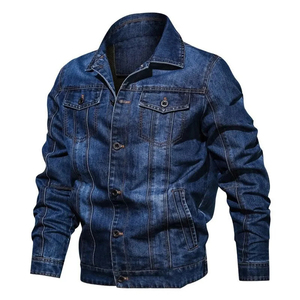 Veste en jean pour homme, veste décontractée d'automne, veste en jean à boutons, veste en jean oversize pour homme, service de logo personnalisé OEM - Product Image 1
