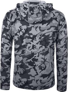 Chemise de chasse unisexe à manches courtes et à capuche, camouflage, respirante, séchage rapide, antibactérienne, en coton, pour l'été - Product Image 3