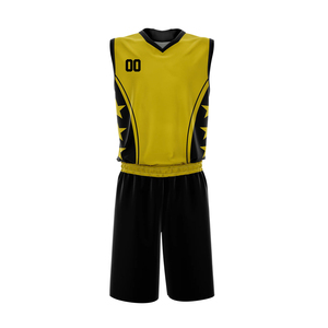 Ensemble de maillots de basket personnalisés bleu et noir, col en V, sans manches, respirant, coupe athlétique, unisexe, adulte, toutes saisons, impression sublimée - Product Image 5