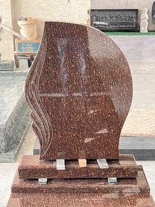 หินแกรนิตสีแดงตาแมวสำหรับสุสานสุสานหลุมฝังศพดีไซน์ทันสมัยรูปแมวตา - Product Image 4