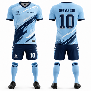 รับผลิตเสื้อฟุตบอลแบบขายส่ง ชุดฟุตบอลตามสั่ง ผู้ผลิตชุดทีม OEM ชุดฟุตบอลแบบซับลิเมชั่น โลโก้สั่งทำได้ MOQ ต่ำ - Product Image 1