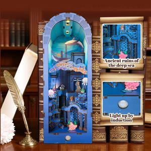 Puzzle 3D in Legno per Adulti, Kit Modello Atlantis Book Nook con Luci, Casa in Miniatura Fai-da-Te per Regali di Compleanno o Natale - Product Image 4