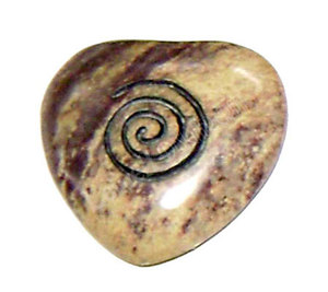 Corazón de Ágata Hecho a Mano con Tallado en Espiral, Imitación Antigua, Recuerdo para el Día de San Valentín, Regalo de Amor - Product Image 1