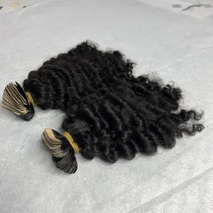 מחיר זול 100% ערב שיער אנושי תוספות שיער בורמזית סרט מתולתל חבילות 10A דרגה עד 8 עד 32 אינץ'