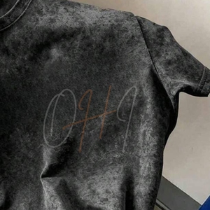 Camiseta Oversize Vintage Lavada Personalizada – Camiseta Gráfica Estilo Streetwear con Lavado Ácido – Top de Verano de Algodón Holgado Casual de Moda Hip Hop - Product Image 6