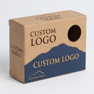 Custom Logo Kraft <b>Paper</b> Rigid Box Rectangle Shape Recyclable Hot Stamping Gift Craft Packaging - Product Image 1