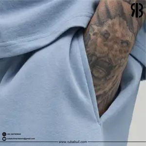Shorts de sport bleu clair Rubabull Custom pour homme, avec cordon de serrage, décontractés, pour la gym, la course à pied et les activités de plein air, unisexes. - Product Image 6