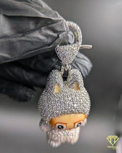 จี้กระต่ายการ์ตูนแบบ Iced Out เงินแท้ 925 ฮิปฮอป เพชร VVS สร้างในห้องปฏิบัติการ เครื่องประดับสั่งทำพิเศษ - Product Image 5