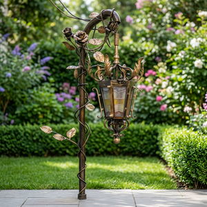 Wrought Iron for Design LED Wall <b>Lamp</b> with <b>Remote</b> <b>Control</b> Warm White Light Custom Colors for Courtyard Vietnam - Product Image 3