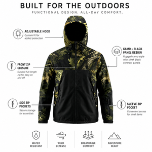 Men's Camouflage Snowboarding <b>Jacket</b> Waterproof <b>Ski</b> Coat Winter Thermal Windproof Outdoor Sportswear Tactical Hiking <b>Jacket</b> - Product Image 6
