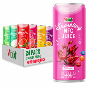 VINUT Sparkling Pomegranate Juice 330ml X24 Cans Plastic Bottle From Fresh Juice - Product Image 1