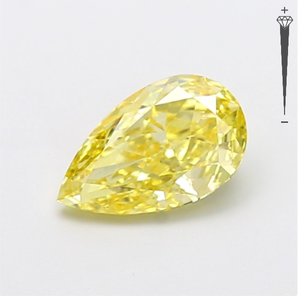 Diamante Cultivado en Laboratorio con Certificación IGI, Corte Pera Modificado de 1.88 CT, Color Amarillo Intenso Fantasía, Claridad VS1, CVD LG 800611680 para Joyería - Product Image 1