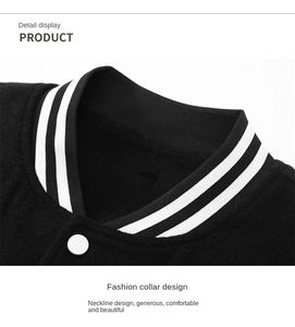 Chaqueta Varsity de Invierno para Hombre, Chaqueta de Béisbol Premium con Letras Bordadas, Mezcla de Lana, Logotipo Personalizado, Ropa Exterior con Diseño Personalizado, Impresión OEM - Product Image 6