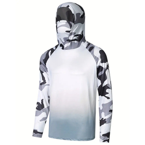 Sudadera de Pesca Ligera, Transpirable y de Secado Rápido con Estampado para Hombre, Camisa de Manga Larga de Poliéster, Sublimación Personalizada, Protección UV UPF 50 - Product Image 1