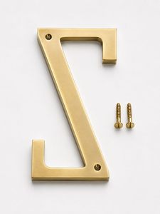 Letra Z con tornillos, letra dorada del alfabeto para el hogar, oficina, hotel, placa con nombre, letrero de pared para puerta, letra metálica resistente al óxido - Product Image 2