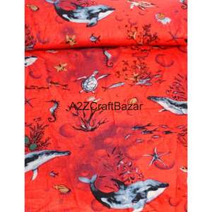 Tissu 100% Coton Pur Écologique Tissé 60S/60S Léger Imprimé au Bloc Style Croisé Séchage Rapide Respirant pour Femme - Product Image 5