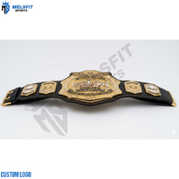Ceinture de Champion Sportive Melsfit de Haute Qualité, Personnalisable, Réglable, Écologique, Respirante, Taille Haute, Unisexe, en Coton