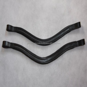 Todas las formas precio al por mayor pedido al por mayor canal vacío banda de frente de caballo de cuero genuino en cuero negro o marrón Habana - Product Image 4