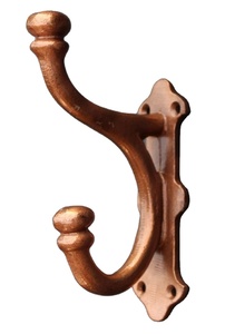 Crochet de serviette en métal solide plaqué cuivre pour crochets de porte de salle de bain et de cuisine - Product Image 1