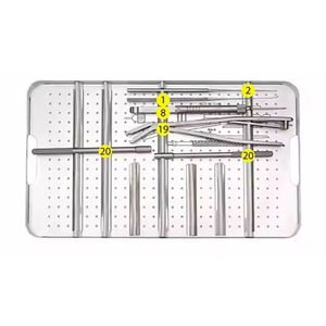 Juego de instrumentos manuales para fragmentos pequeños para traumatismos, con sistema de bloqueo autorroscante, duradero, para agarre de columna vertebral, quirúrgico GS-DF-0010 - Product Image 2