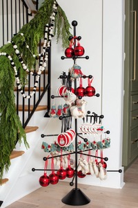 Metal Indoor Christmas Tree with Bendable <b>Branches</b> and Green Leaves Standing Base No <b>Lights</b> Included Pine Style Decor - Product Image 4