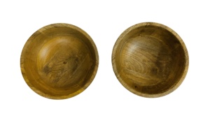 Bol en bois d'acacia pour salades et collations Vaisselle d'aspect biologique pour cuisines et maisons écologiques - Product Image 6