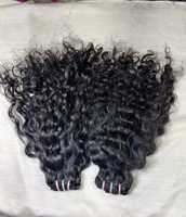 Extensions de cheveux bouclés naturels indiens Remy, lots de cheveux humains bouclés 100 % vierges bruts Remy, double trame, non traités, exportateur
