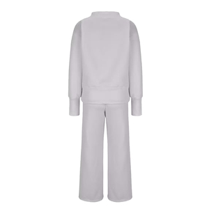 Survêtement léger pour femme, décontracté, à capuche, long, avec blocs de couleur, 100 % coton, coupe ample avec poches latérales - Product Image 1