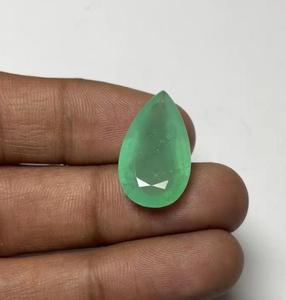 Esmeralda Natural de Zambia, Corte Pera Verde, Gema Suelta para Joyería - Product Image 3