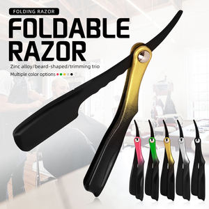 Professional Single Edge Folding Barber <b>Razor</b> <b>for</b> <b>Men</b> Replaceable Blades Use <b>for</b> Face Shaving - Product Image 4