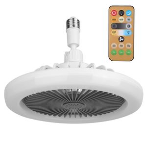 Ventilateur de plafond LED E27 de 9,44 pouces avec éclairage, télécommande, variateur d'intensité, couleur et luminosité réglables, 3 vitesses de ventilation, minuterie - Product Image 4