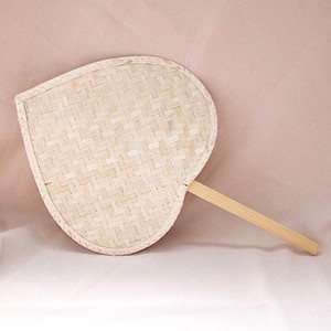 Abanicos de bambú estilo bohemio con forma de melocotón, abanicos de hoja de palma de alta calidad, abanicos de mano, cantidad al por mayor, precio económico - Product Image 1