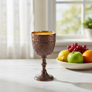 Handmade Brass Chalice Royal Engraved <b>Goblet</b> Vintage Metal Cup | Medieval Decorative Collectible Premium Quality Indian Export - Product Image 1