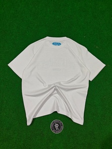 T-shirt blanc à manches courtes Loshaypappay pour homme, col rond, coupe classique, imprimé brodé, 100% coton respirant, ensemble d'été - Product Image 3