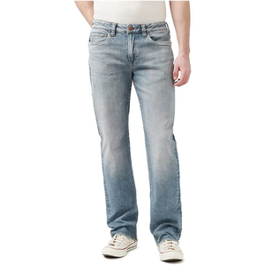 Jeans en denim noir sur mesure pour hommes, coupe droite, pour un style décontracté, streetwear, usage quotidien, mode moderne et marque privée - Product Image 5