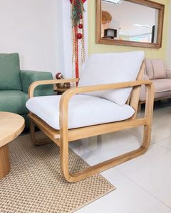 Luxury Teak Wood <b>Sofa</b> Set with Lounge Chairs and Round Coffee <b>Table</b> for Hotel Villa Living Room Furniture - Product Image 3