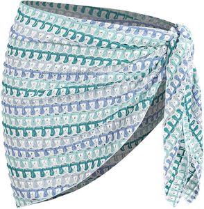 Women's Handmade Style Crochet Sarong Cover Up Tie Side Beach Mini <b>Skirt</b> - Product Image 1