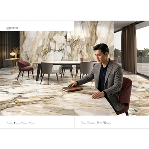 Dalles en porcelaine émaillée de qualité supérieure 1200x2400 mm pour revêtements de sol intérieurs et projets de revêtements muraux de luxe - Product Image 4