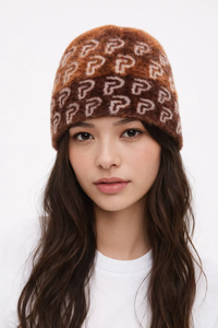 Wholesale Custom Women's Mohair Beanie Hat | Knit <b>Winter</b> <b>Cap</b> | Custom Logo Warm Casual Beanie Outdoor Brand Merchandise Common - Product Image 2