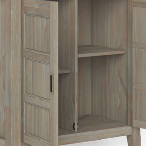Burlington Distressed <b>Grey</b> Low Storage <b>Cabinet</b> for Living Room - Product Image 5