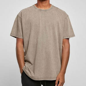 T-shirts décontractés amples et surdimensionnés pour hommes, 100 % coton, personnalisables avec logo, 240 grammes, col rond, pour la gym, le fitness et le sport, à manches courtes – Nouveauté très prisée - Product Image 2