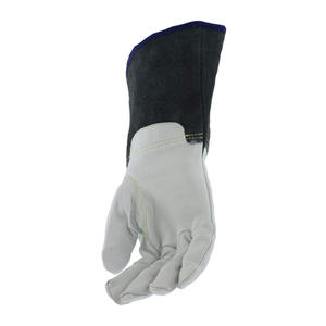 Welding <b>Gloves</b> Cow Split Leather Heat Resistance Work <b>Gloves</b>/ Cowhide Leather Safety Welding <b>Gloves</b> Double Palm Heavy Duty - Product Image 4