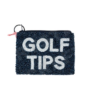 CONSEILS DE GOLF Pochette à monnaie personnalisée en perles de rocaille Magnifique porte-monnaie avec accessoires à la mode - Product Image 1