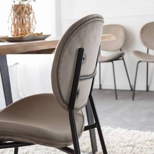 Silla Vandana Lyra Vento en terciopelo marrón helado (juego de 2) - Product Image 4