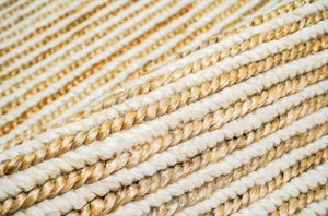 Tapis artisanal traditionnel en laine et jute, rayé naturel, tressé, écologique, lavable, antidérapant, adapté aux animaux domestiques, à poils moyens, pour la maison - Product Image 3