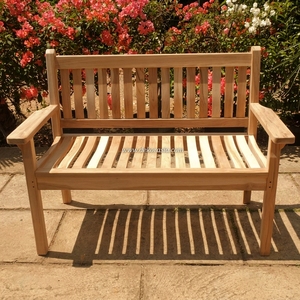 Banc de jardin portable en bois de teck massif naturel moderne, tissé en corde de papier - Durable et écologique - Product Image 3