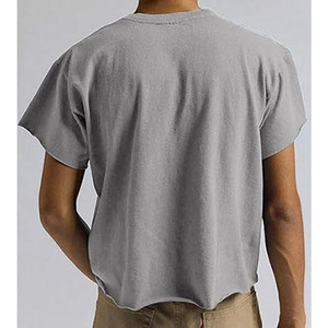 เสื้อยืดทรงบ็อกซี่แบบวินเทจ ปรับแต่งได้ ซักแล้วดูเก๋ ตัดเย็บแบบครอป ไหล่ตก ผ้าหนา 100% คอตตอน ทรงโอเวอร์ไซส์ กันยับ เป็นมิตรต่อสิ่งแวดล้อม - Product Image 4