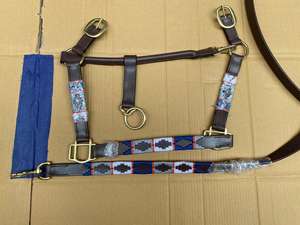 Harnais en cuir de buffle indien de haute qualité, fait main, pour cheval, couleur personnalisée, avec boucles en laiton massif, équipement équestre. - Product Image 2