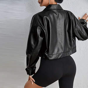 Chaqueta de Cuero Genuino para Mujer, Nueva Colección, MOQ Bajo, Alta Calidad, Impermeable y Resistente al Viento, Ecológica, Moda de Invierno - Product Image 3